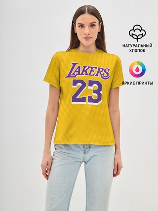 Женская базовая футболка / James 18-19 LA Lakers home