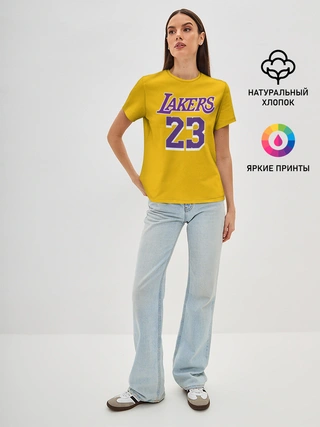 Женская базовая футболка / James 18-19 LA Lakers home