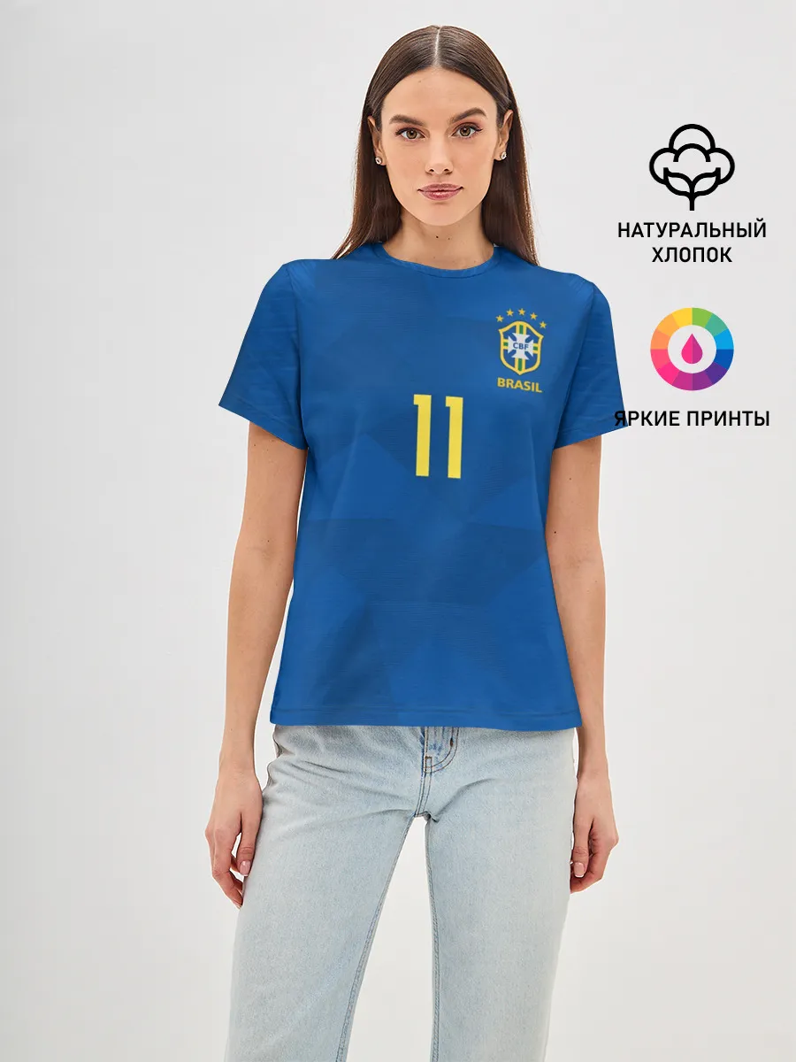 Женская базовая футболка / Coutinho away WC 2018