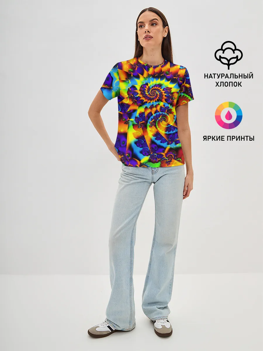 Женская базовая футболка / TIE-DYE COLOR