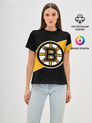 Женская базовая футболка / Бостон Брюинз, Boston Bruins