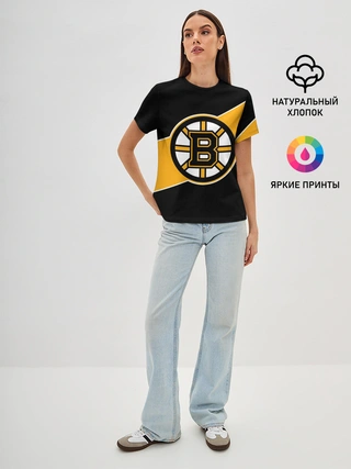 Женская базовая футболка / Бостон Брюинз, Boston Bruins