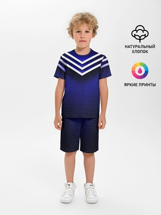 Детская пижама с шортами / Sport blue style