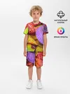 Детская пижама с шортами / Разноцветные ракушки multicolored seashells