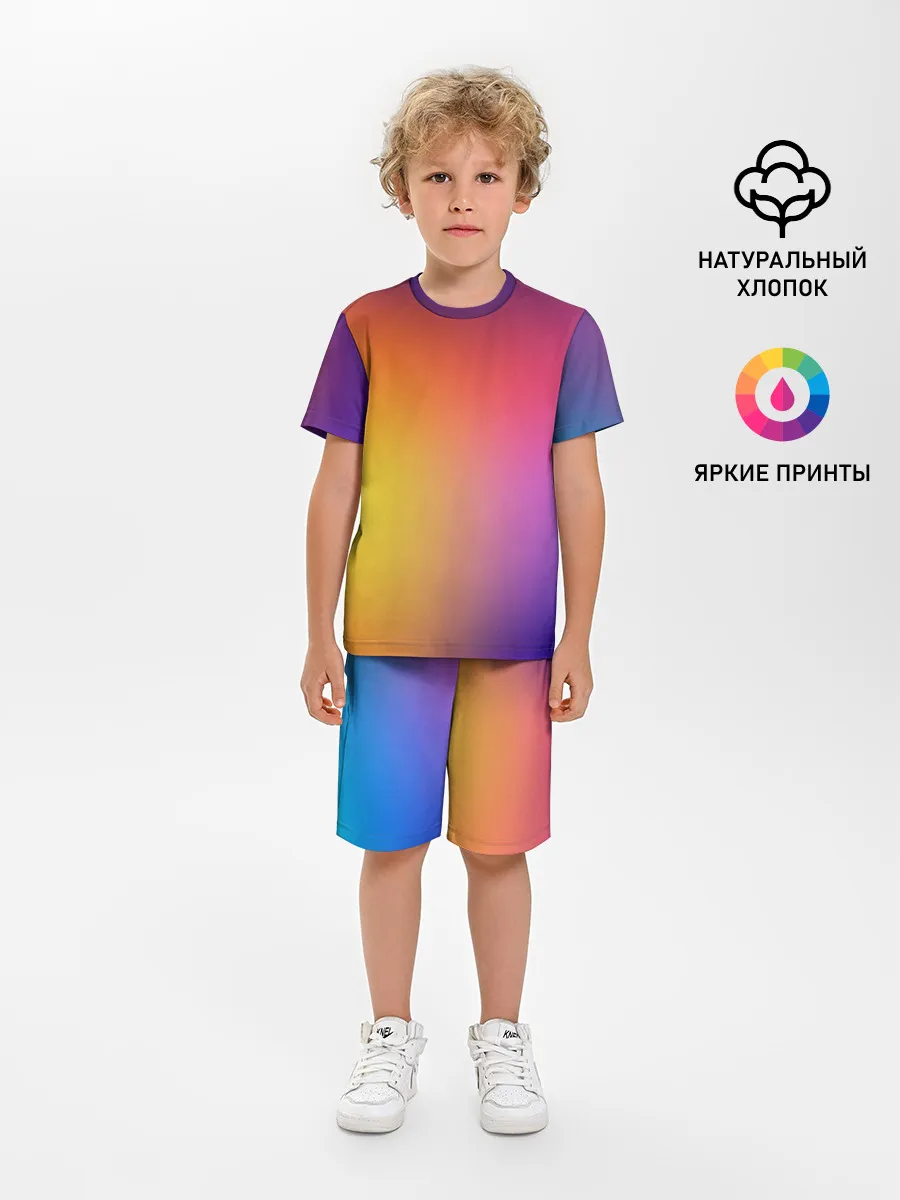 Детская пижама с шортами / Abstract gradient colors