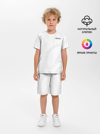 Детская пижама с шортами / PSG | Core Big Logo White (New 2022/23)