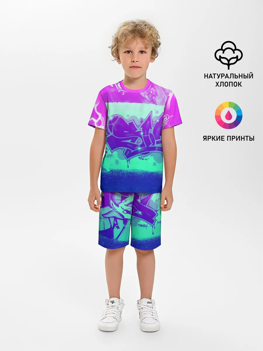 Детская пижама с шортами / color neon collection