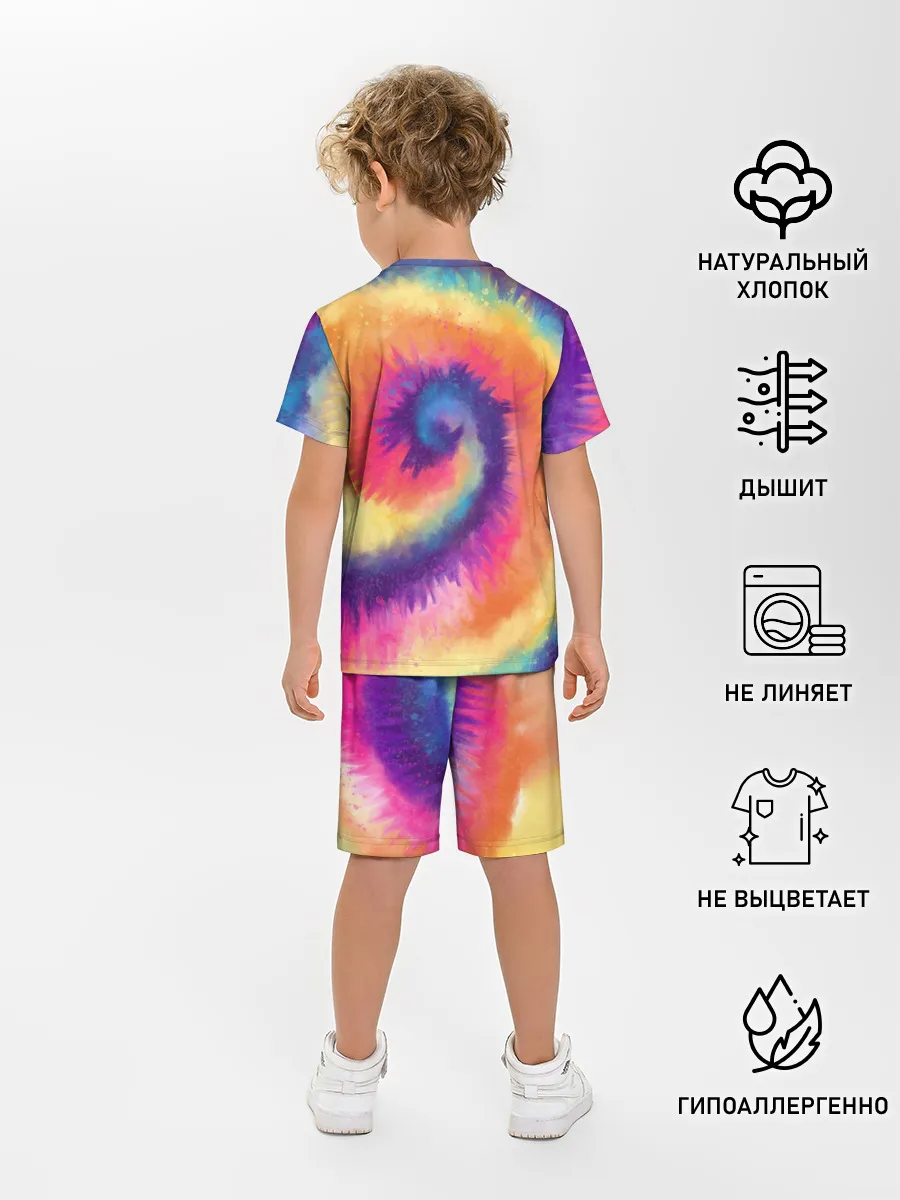 Детская пижама с шортами / TIE-DYE MULTICOLOR