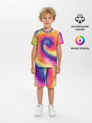 Детская пижама с шортами / TIE-DYE MULTICOLOR