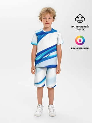 Детская пижама с шортами / STRIPES BLUE