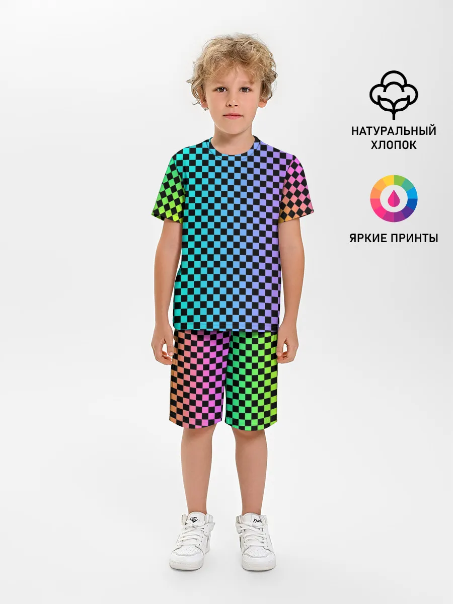 Детская пижама с шортами / Checkerboard Color