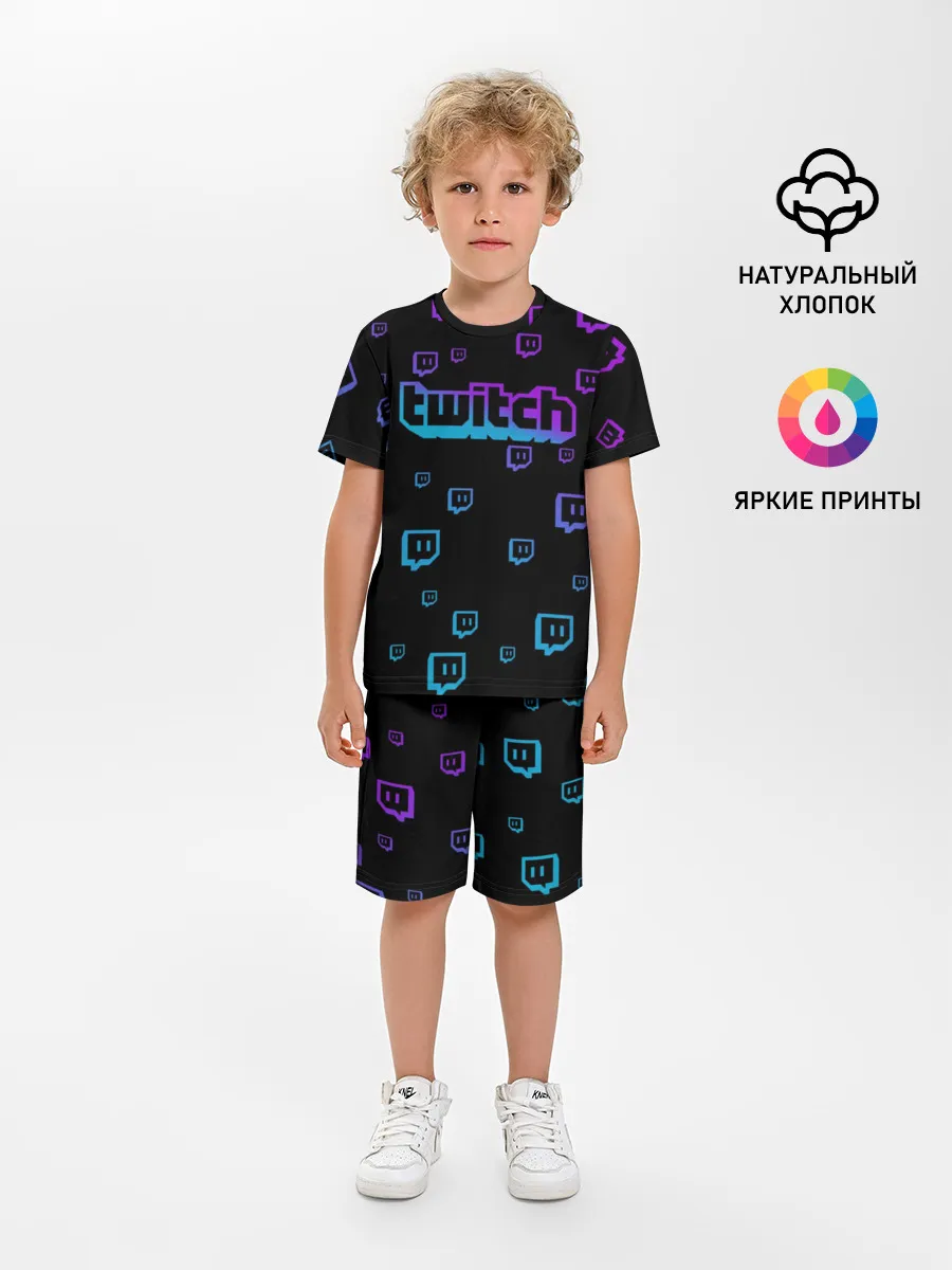 Детская пижама с шортами / Twitch (gradient)