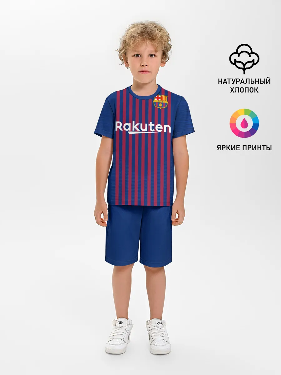 Детская пижама с шортами / Barcelona home 18-19