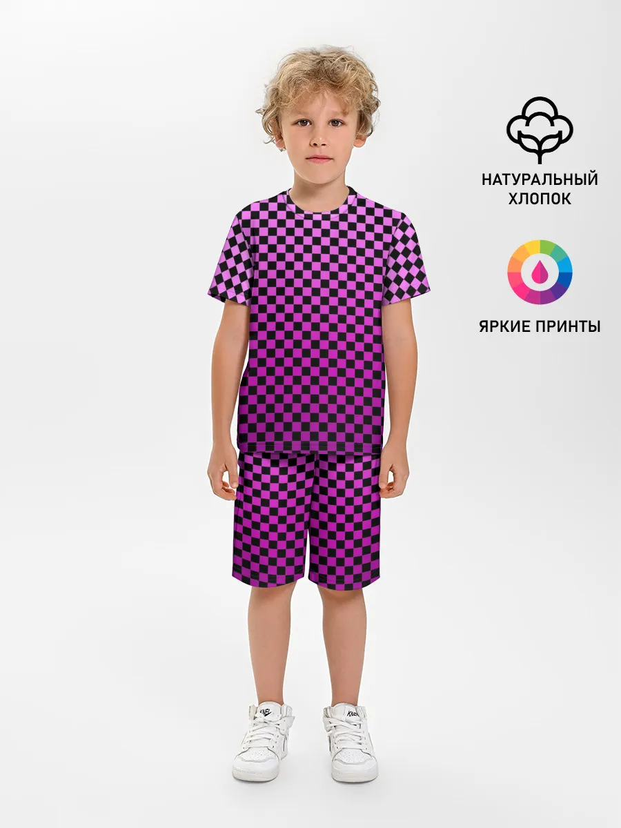 Детская пижама с шортами / Checkerboard Color