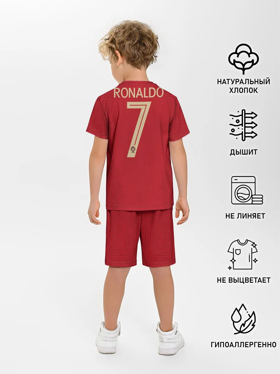 Детская пижама с шортами / Ronaldo home EURO 2020