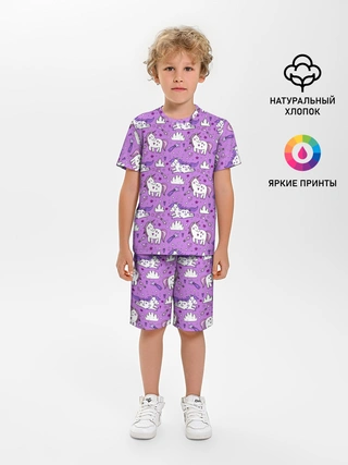 Детская пижама с шортами / Unicorn pattern