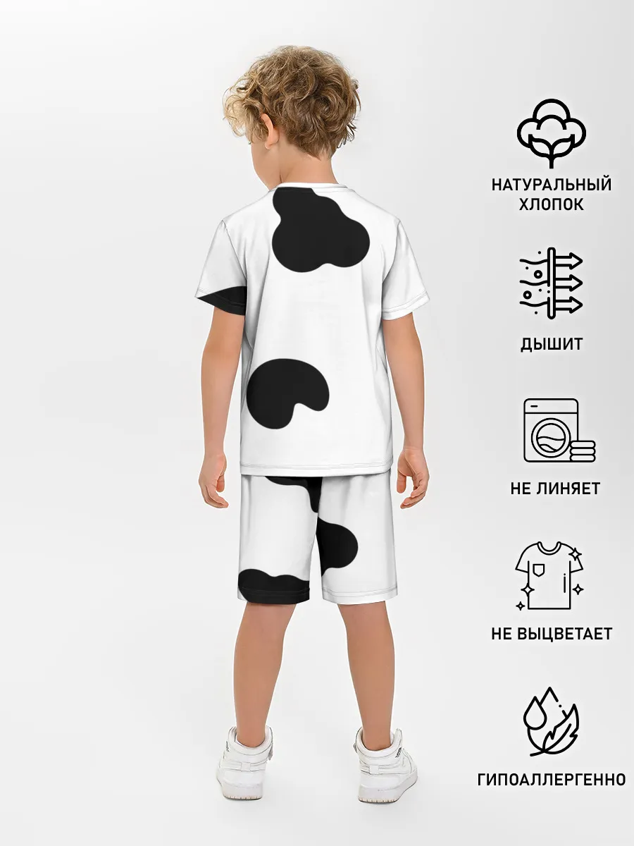 Детская пижама с шортами / Cow print