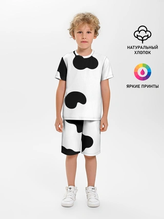 Детская пижама с шортами / Cow print