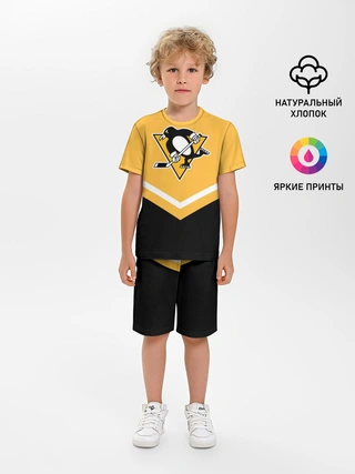 Детская пижама с шортами / Pittsburgh Penguins (Форма 1)