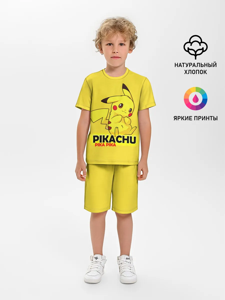 Детская пижама с шортами / Pikachu Pika Pika