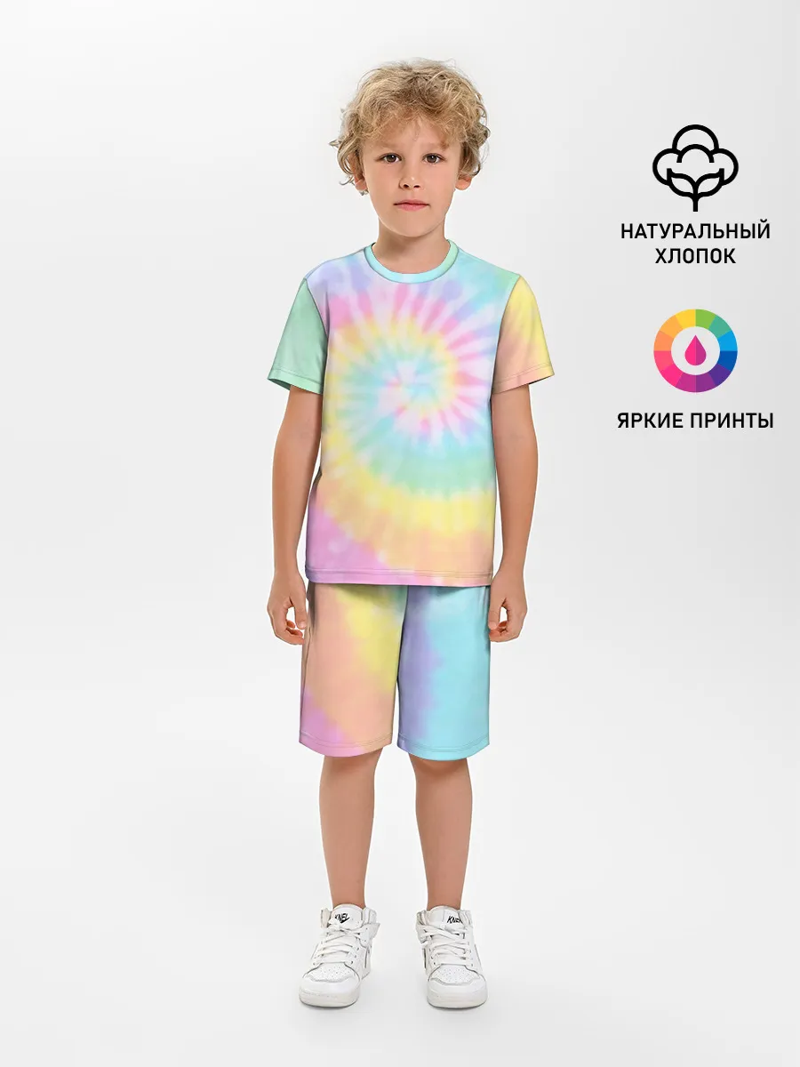 Детская пижама с шортами / Pastel Tie Dye