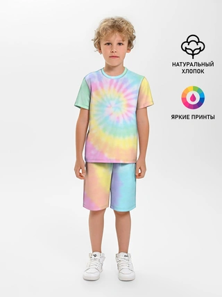 Детская пижама с шортами / Pastel Tie Dye