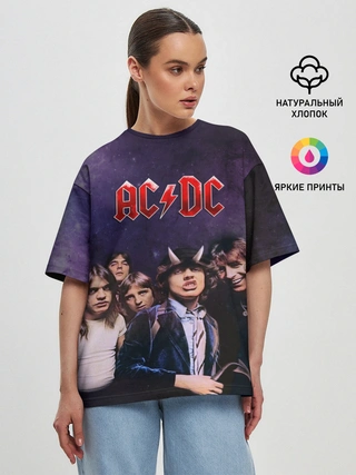 Женская футболка оверсайз / AC/DC