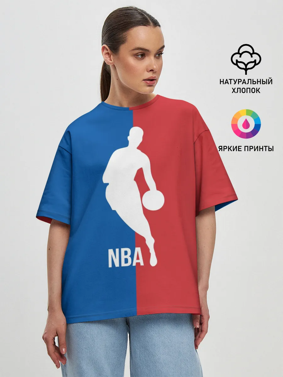 Женская футболка оверсайз / Эмблема NBA