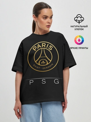 Женская футболка оверсайз / PSG Gold