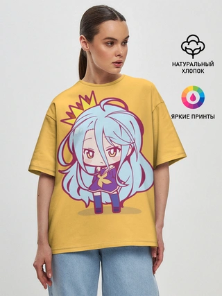 Женская футболка оверсайз / NO GAME NO LIFE