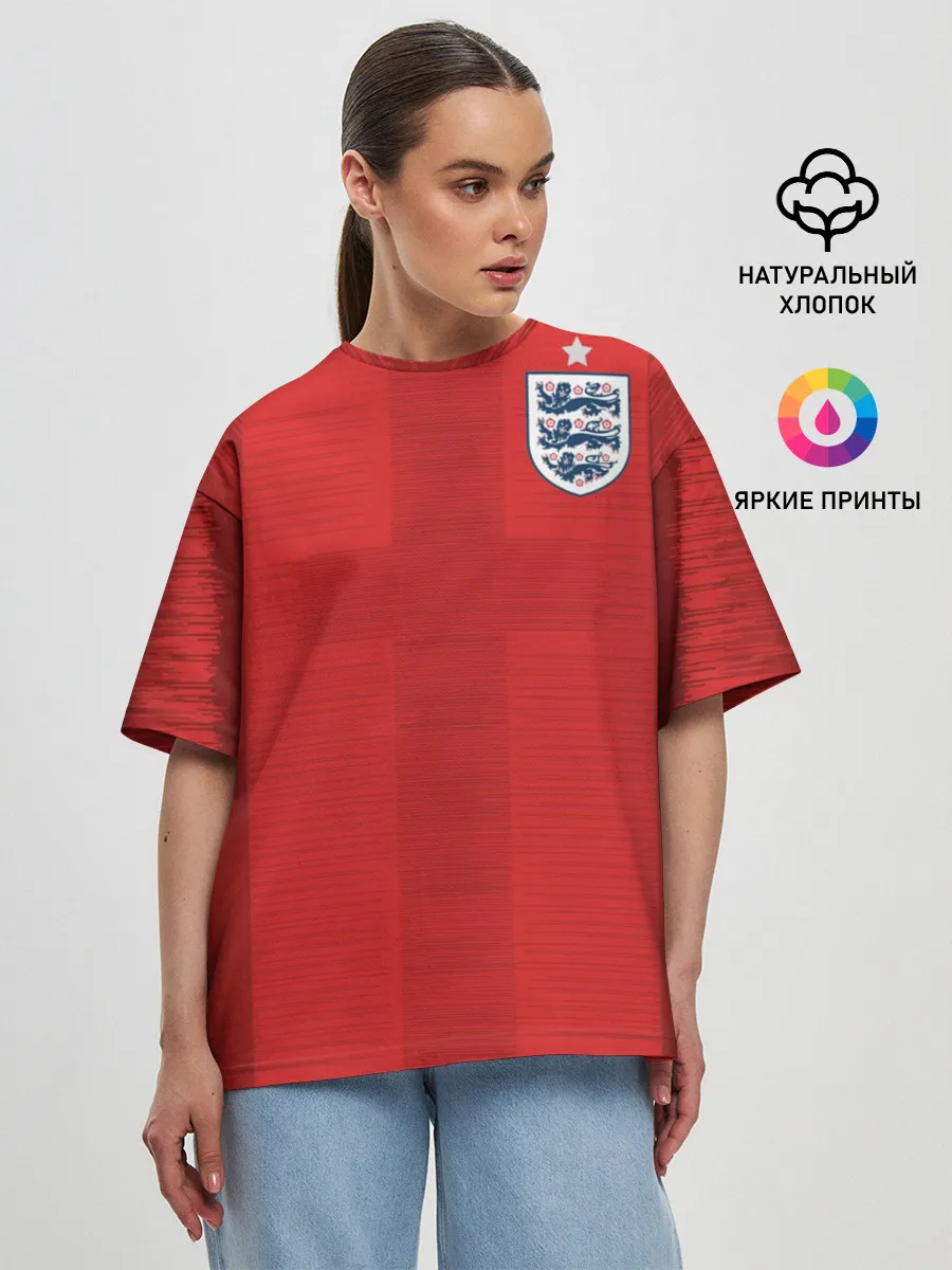 Женская футболка оверсайз / England away WC 2018