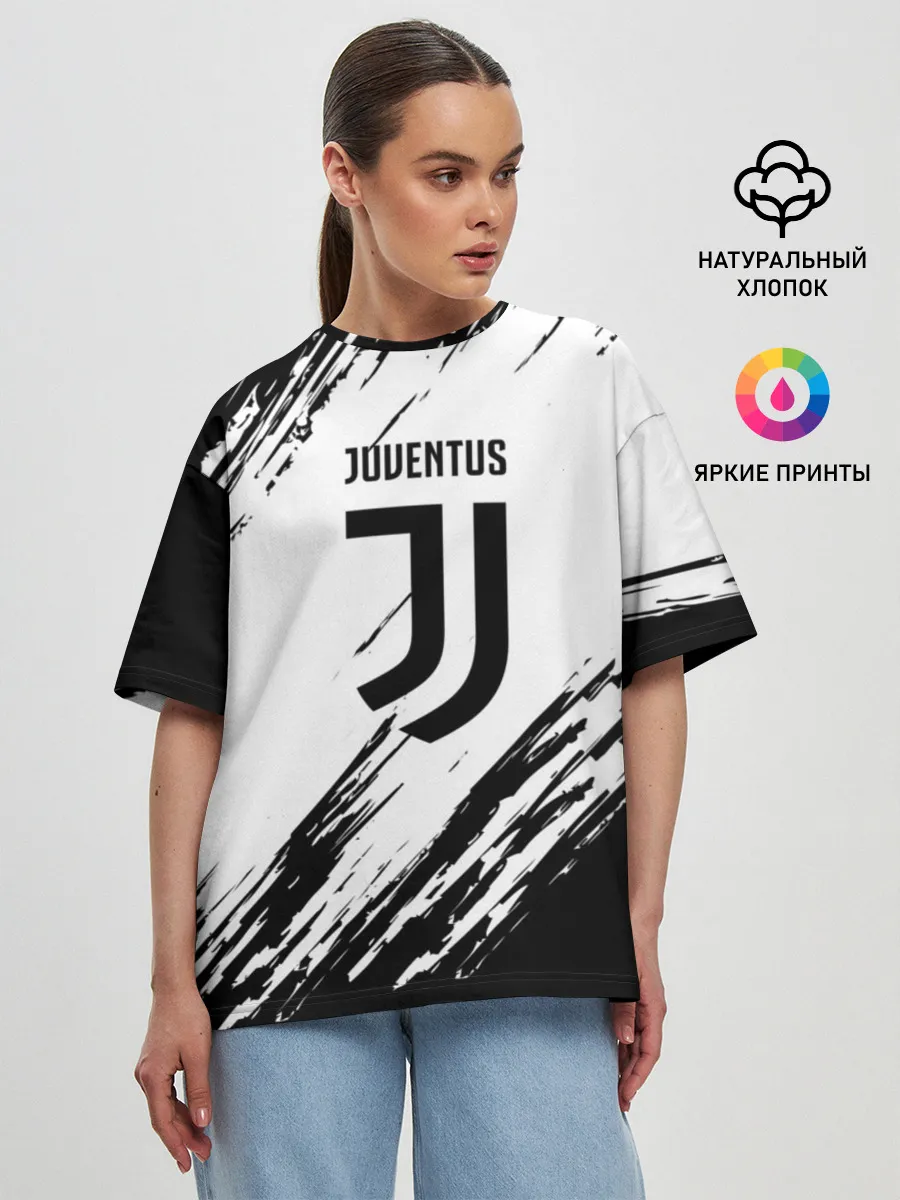 Женская футболка оверсайз / JUVENTUS SPORT