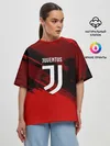 Женская футболка оверсайз / JUVENTUS SPORT RED