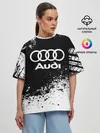 Женская футболка оверсайз / Audi abstract sport