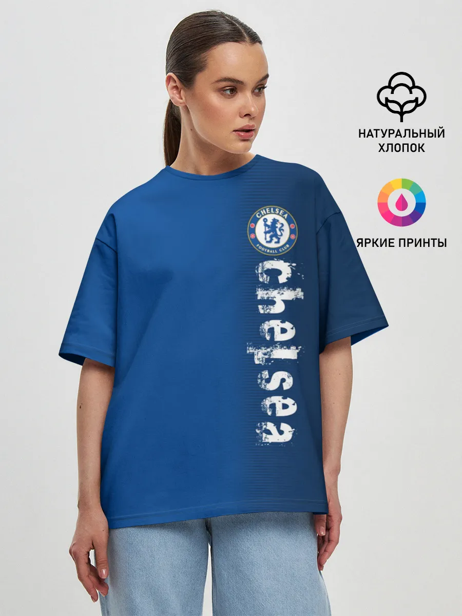 Женская футболка оверсайз / Chelsea Uniform