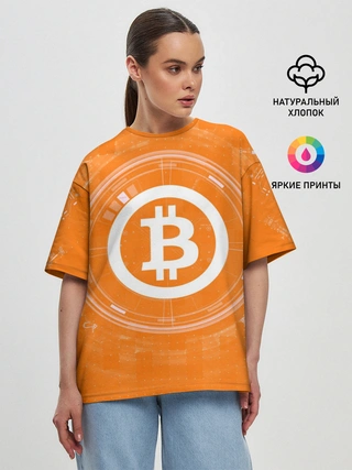 Женская футболка оверсайз / БИТКОИН | BITCOIN