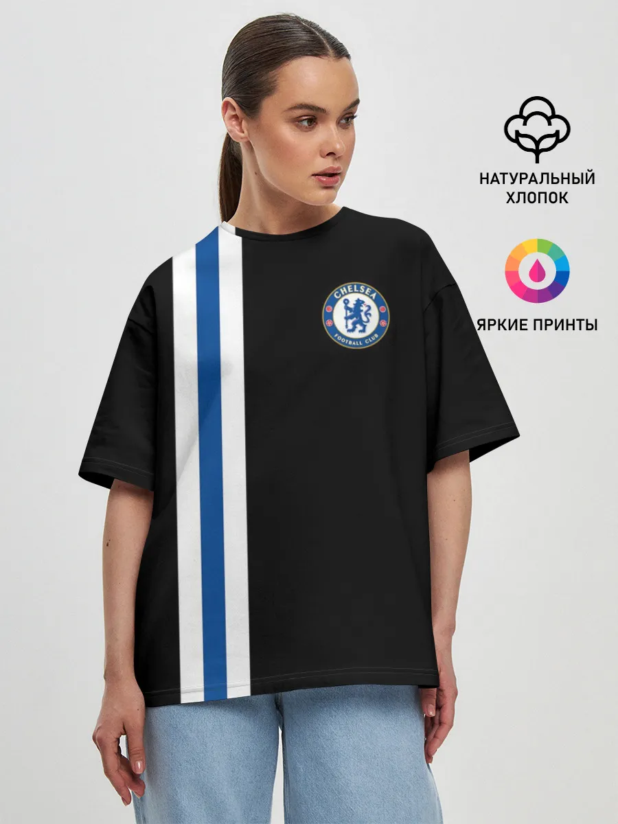 Женская футболка оверсайз / Chelsea / Line Сollection 2