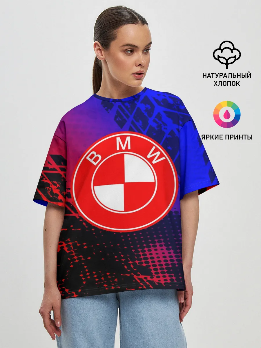 Женская футболка оверсайз / BMW uniform collection