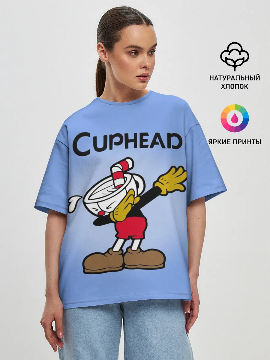 Женская футболка оверсайз / Cuphead