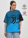 Женская футболка оверсайз / FC Juventus abstract style