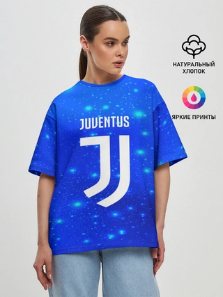 Женская футболка оверсайз / Juventus space collection