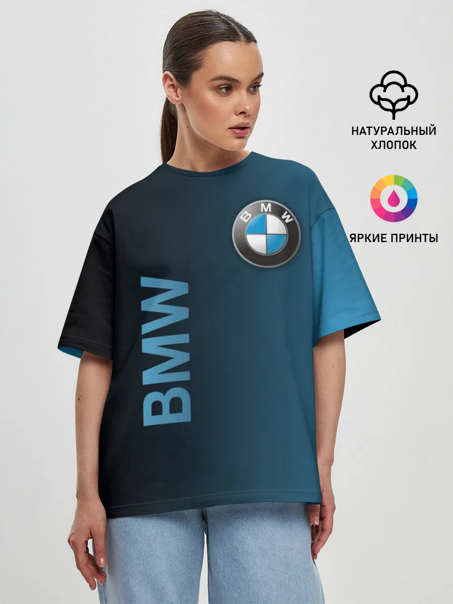 Женская футболка оверсайз / BMW