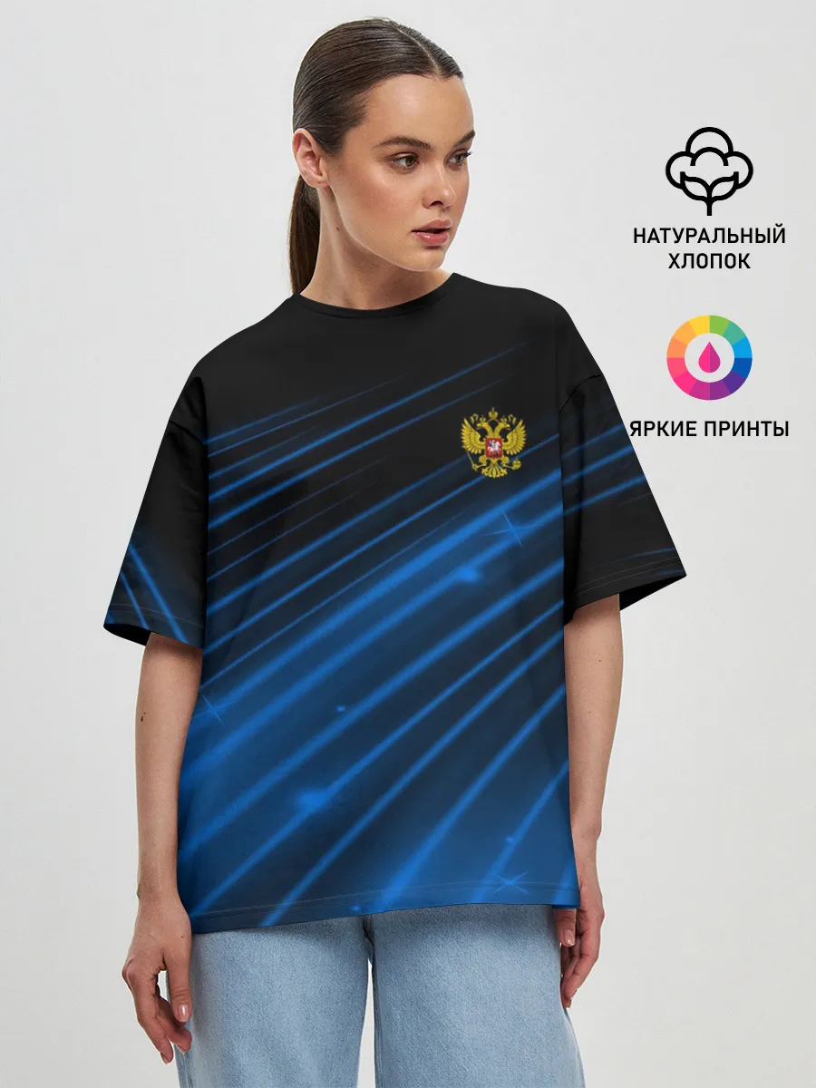 Женская футболка оверсайз / Russia Sport 2018 uniform