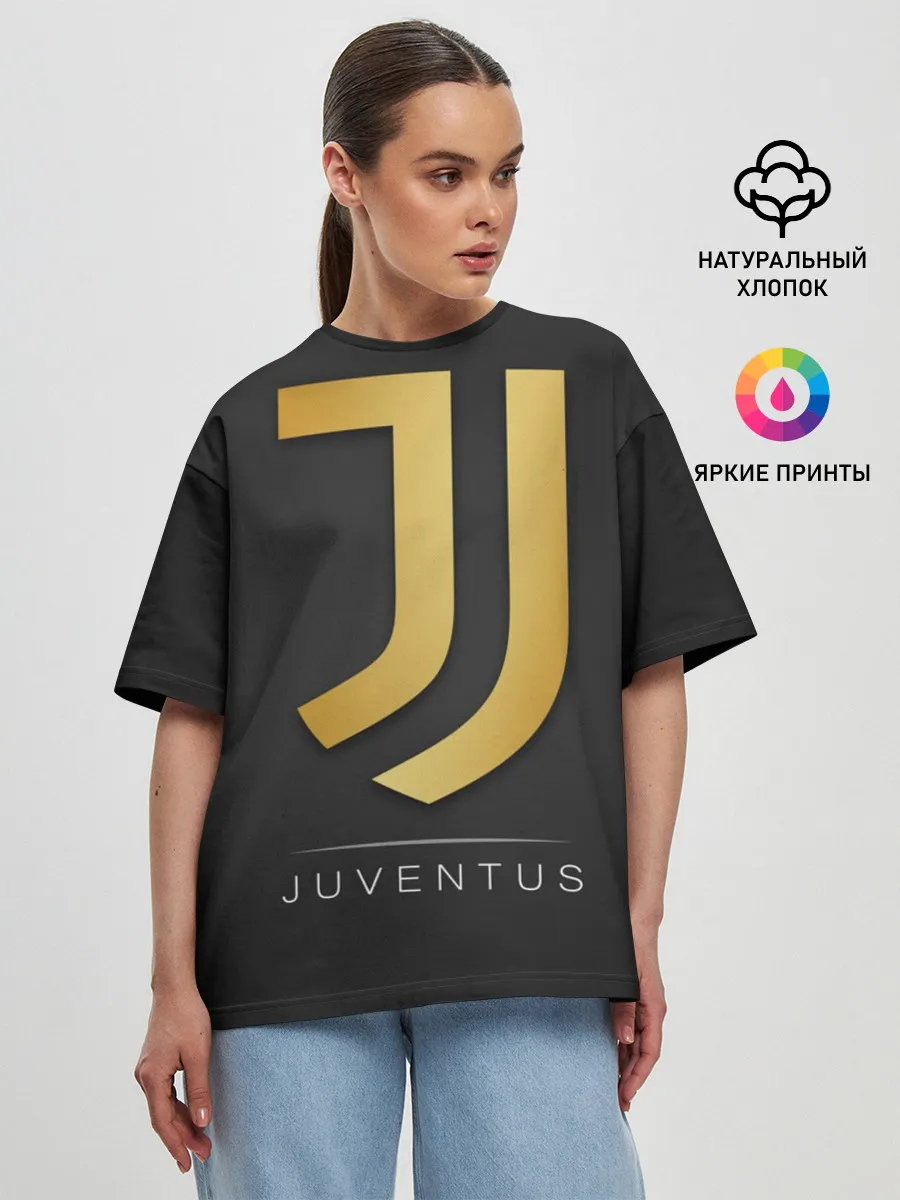 Женская футболка оверсайз / Juventus Gold Edition