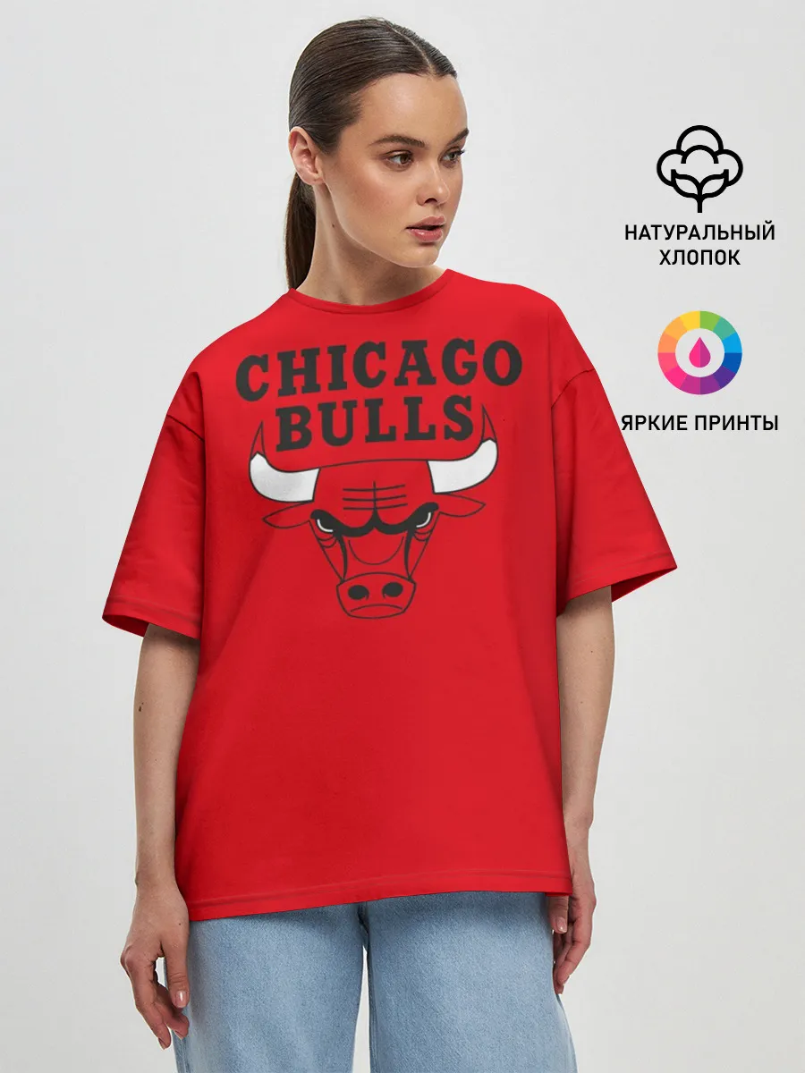 Женская футболка оверсайз / Chicago Bulls