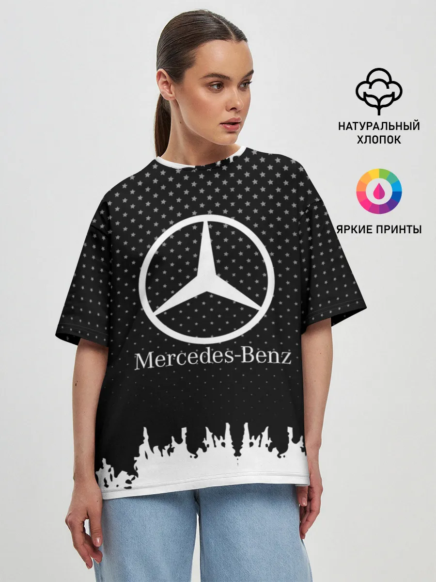 Женская футболка оверсайз / Mercedes-Benz