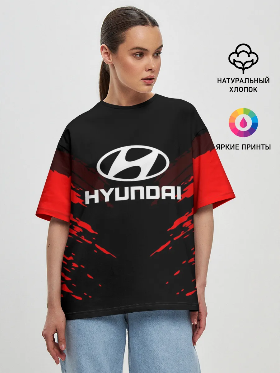 Женская футболка оверсайз / HYUNDAI SPORT COLLECTION