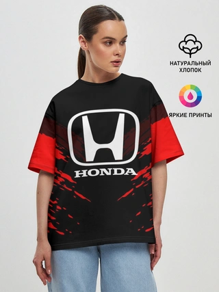 Женская футболка оверсайз / HONDA SPORT COLLECTION