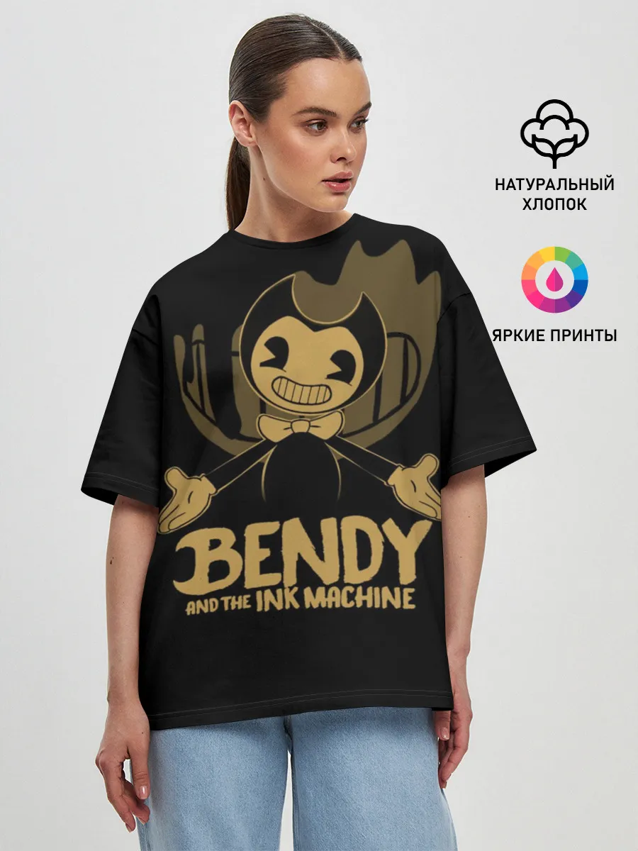 Женская футболка оверсайз / Bendy and the ink machine (20)