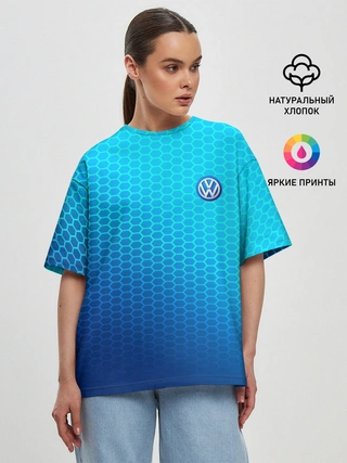 Женская футболка оверсайз / VOLKSWAGEN carbon uniform 2018